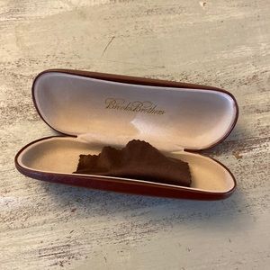 Brooks brothers leather glass case